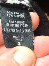 Load image into Gallery viewer, Torrid Sweater Womens 4 4X Black White Waterfall Open Front Cardigan Draped Lady