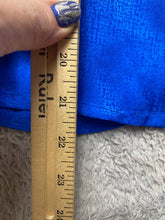 Load image into Gallery viewer, Vintage Argenti Shirt Womens 4 (Small) Blue Wrap Pure Silk Blouse Peplum Ladies