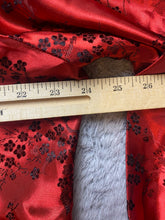 Load image into Gallery viewer, Liz Baker Shirt Womens 18W Red Black AOP Embossed Flower Rayon Button Up Plus