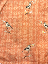 Load image into Gallery viewer, Croft & Barrow Shirt Womens Extra Large Peach AOP Cardinal Bird Oversized Blouse