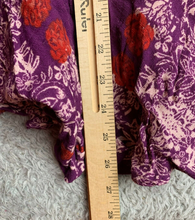Load image into Gallery viewer, Free People Shirt Womens Extra Small Purple AOP Flower Smooth Talker Tunic Boho