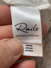 Load image into Gallery viewer, Rails Shirt Womens Medium Ivory Eyelet Oversized Boho Peasant Hippie Blouse Lady