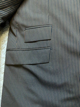 Load image into Gallery viewer, Steve Harvey Suit Coat Mens 50R Brown Orange Stripe Merino Wool Super 120s