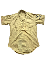 Load image into Gallery viewer, Military Shirt Adult Large Khaki Uniform Eagle Rank Navy Officer Embroidered Men