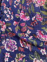 Load image into Gallery viewer, Torrid Shirt Womens 2 2X Navy AOP Floral Rayon Spandex Cold Shoulder Boho Plus