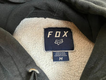 Load image into Gallery viewer, FOX Sweatshirt Adult Medium Gray Black Hoodie Sweater Racing Fleece Pullover Men