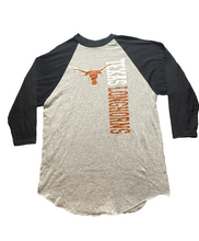 Load image into Gallery viewer, Texas Longhorns Shirt Adult Medium Gray Black Raglan Sportswear Augusta Mens