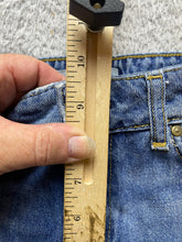 Load image into Gallery viewer, Zara Jeans Womens 02 (29x25.5) Blue Denim Sequin Rosette Applique Destroyed