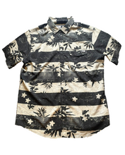 Load image into Gallery viewer, Salty Crew Shirt Adult Medium Black Sand Technical Woven AOP Flower Casual Mens