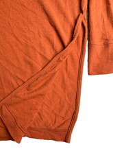 Load image into Gallery viewer, Free People FP Beach Shirt Womens Small Spice Boat Neck Slit Blouse Oversized