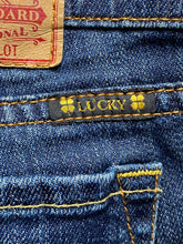 Load image into Gallery viewer, Lucky Brand Jeans Womens 8/29 (34x31) Blue Ringspun Dungarees Flare Denim Ladies