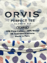 Load image into Gallery viewer, Orvis Shirt Womens Extra Large Lavender Pink Pima Cotton Spandex AOP Stretch