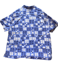 Load image into Gallery viewer, Nat Nast Shirt Adult 2XL XXL Blue Button Up Silk Blend Embroidery Hawaiian Mens