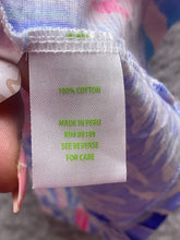 Load image into Gallery viewer, Lily Pulitzer Shirt Womens Extra Small Pink Blue Etta V-Neck Short Sleeve Ladies