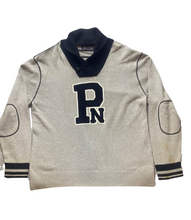 Load image into Gallery viewer, Parish Nation Sweater Adult 3XL XXXL Gray Black PN Pullover Shawl Collar Mens