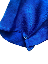 Load image into Gallery viewer, Vintage Argenti Shirt Womens 4 (Small) Blue Wrap Pure Silk Blouse Peplum Ladies