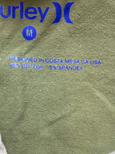 Load image into Gallery viewer, Hurley Dress Womens Medium Sage Green Cherry Logo Collared Shirt Spandex USA