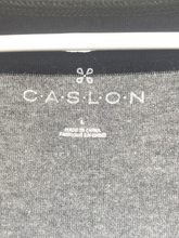 Load image into Gallery viewer, Caslon Dress Womens Large Black Gray Drawstring 100% Rayon Maxi Lagenlook