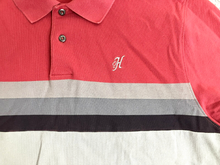 Load image into Gallery viewer, Hooey Shirt Adult Large White Coral Preppy Colorblock Casual Golf Polo Mens