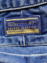 Load image into Gallery viewer, Lauren Ralph Lauren Jeans Womens 8 (31x29.5) Blue Denim Belted Straight Leg Lady