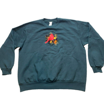 Load image into Gallery viewer, VTG Cardinal Sweatshirt Womens 1X Hunter Green Grandmacore Embroidered Plus Lady