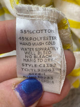 Load image into Gallery viewer, Umgee USA Shirt Womens Large Yellow White Striped Oversized Tie Knot Ladies