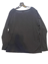 Load image into Gallery viewer, Vocal Sweater Women Large Black Zipper Eyelet Riveted Rayon Steampunk NWOT