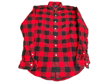 Load image into Gallery viewer, Ralph Lauren Shirt Adult Medium Red Black Buffalo Plaid Button Up Flannel Mens