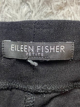 Load image into Gallery viewer, Eileen Fisher Pants Womens 36x24 Black Flat Front Straight Leg Petite Ladies
