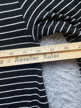 Load image into Gallery viewer, Garnet Hill Dress Womens Large Black White Striped Viscose Stretch Swing Ladies
