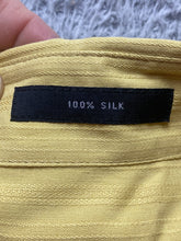 Load image into Gallery viewer, Alfani Shirt Adult 2XL Yellow Button Up Silk Casual Collared Mens MSRP $48 NWT