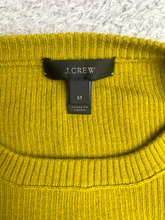 Load image into Gallery viewer, J Crew Sweater Junior Medium Mustard Wool Nylon Stretch Outerwear Pullover Girls