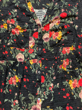 Load image into Gallery viewer, Torrid Shirt Womens 3 3X Black AOP Flower Tunic Boho Hippie Babydoll Blouse Plus