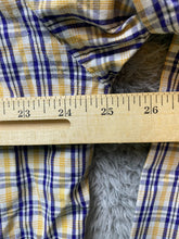Load image into Gallery viewer, Ralph Lauren Shirt Adult Large Navy Yellow Plaid Creek Button Up Pocket Mens