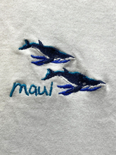 Load image into Gallery viewer, VTG Maui Shirt Adult 2XL XXL White Blue Whale Preppy Oversized Golf Polo Mens