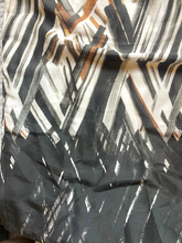 Load image into Gallery viewer, Lafayette 148 Dress Womens Medium Ivory Brown Black Geometric Silk Sheath Hippie