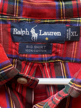 Load image into Gallery viewer, Ralph Lauren Shirt Adult Extra Large Tartan Plaid Button Up Blue Pony Big Mens