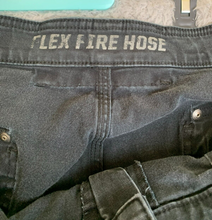 Load image into Gallery viewer, Duluth Trading Pants Adult 44x30 Black Flex Fire Hose Cargo Outdoor Spandex Mens