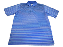 Load image into Gallery viewer, Donald Ross Shirt Adult Extra Large Blue Striped Preppy Casual Golf Polo Mens