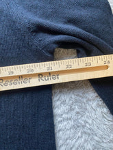 Load image into Gallery viewer, J Jill Shirt Womens Large Deep Blue Crochet Embroidered Boho Blouse Linen NWT