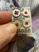 Load image into Gallery viewer, Tommy Bahama Shirt Adult Large Blue Striped Button Up Flip Cuffs Contrast Mens