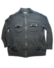 Load image into Gallery viewer, Converse One Star Jacket Adult Extra Large Black Full Zip Knit Mock Neck Mens