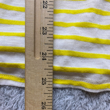 Load image into Gallery viewer, Umgee USA Shirt Womens Large Yellow White Striped Oversized Tie Knot Ladies