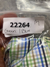 Load image into Gallery viewer, Alan Flusser Shirt Adult Large Green Blue Plaid Button Up Weekend Casual Mens