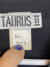 Load image into Gallery viewer, Vintage Taurus II Dress Womens 8 Medium Black Cocktail Sheath Rayon Nylon Ladies