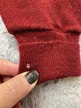 Load image into Gallery viewer, VTG IZOD Sweater Adult Extra Large Maroon Embroidered Logo Knitted Cardigan Mens