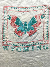 Load image into Gallery viewer, VTG Wyoming Shirt Womens Extra Large Gray Single Stitch Butterfly Whimsical 80s