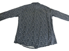 Load image into Gallery viewer, Holton Shirt Adult Medium Navy Blue AOP Flower Button Up Casual Canvas Cloth Men