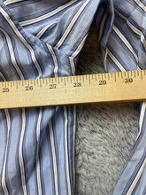 Load image into Gallery viewer, Sean John Shirt Adult 3XL XXXL Blue White Striped Button Up Casual Dress Mens