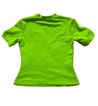 Load image into Gallery viewer, VTG Shirt Youth Size Medium Neon Green Solid Fitted Casual Pullover 80s Girls